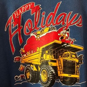 ✨Retro Happy Holidays Caterpillar Sweatshirt (L)✨